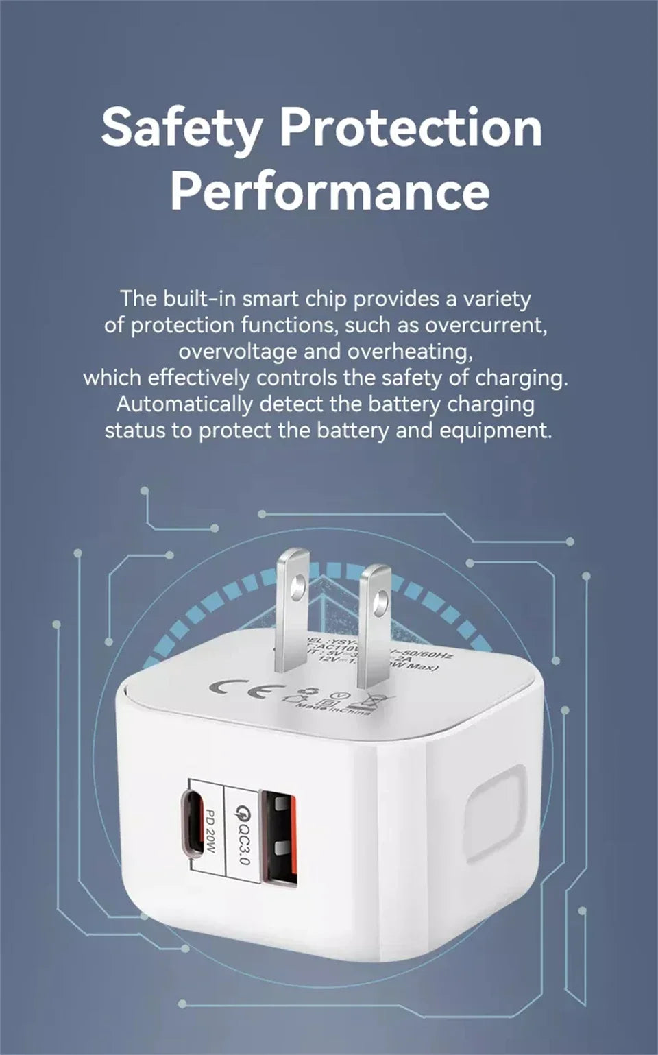 EU US UK 20W Dual Ports Type c USB C PD Wall Charger Fast Quick Charging Power Adapters For IPhone 11 12 13 14 15 Samsung htc lg