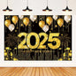 2025 Happy New Year Backdrops for Christmas Photography Decor Background Fireworks Celebrate Party Family Poster Photo Props