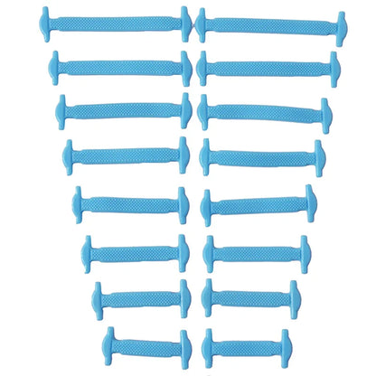 16pcs/lot Silicone Shoelaces No Tie Shoelaces 12 colors Elastic Lace Shoelace Creative Lazy Silicone Laces Rubber Lace