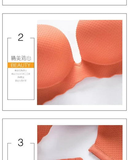 2025 New Extreme Push Up Bra 8cm Pads Small Bust Double Cup Padding Wireless Adjustable Plunge Bra Seamless Lift & Natural Shape