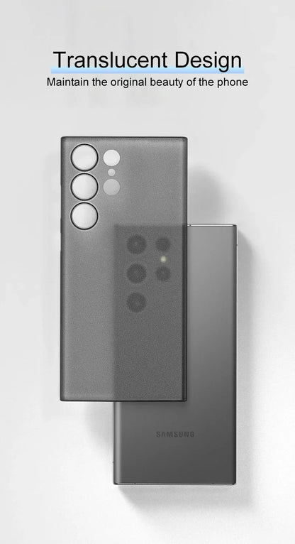 UltraThin 0.3mm shockproof transparent Outer case For Samsung Galaxy S24 Ultra Plus Solid Color Clear Frosted Matte PP Hard Case