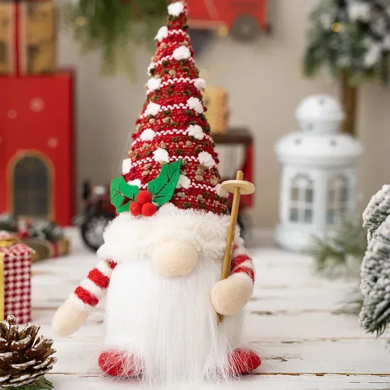 1~4pcs 2024 Christmas Doll Elf Knitted Gnome with Led Night Light Christmas Decorations for Home Xmas Navidad New Year 2025 Gift