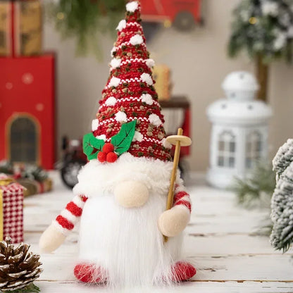 1~4pcs 2024 Christmas Doll Elf Knitted Gnome with Led Night Light Christmas Decorations for Home Xmas Navidad New Year 2025 Gift