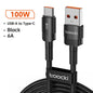 Toocki USB Type C Cable 100W Fast Charging 6A Type C Cable for Xiaomi Huawei P30 P40 Samsung POCO Realme Oneplus Data Wire