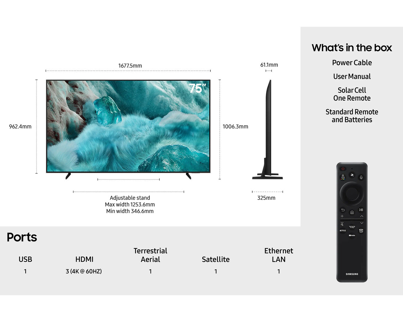 Samsung QE75Q7FAAUXXU 75" 4K QLED Smart TV