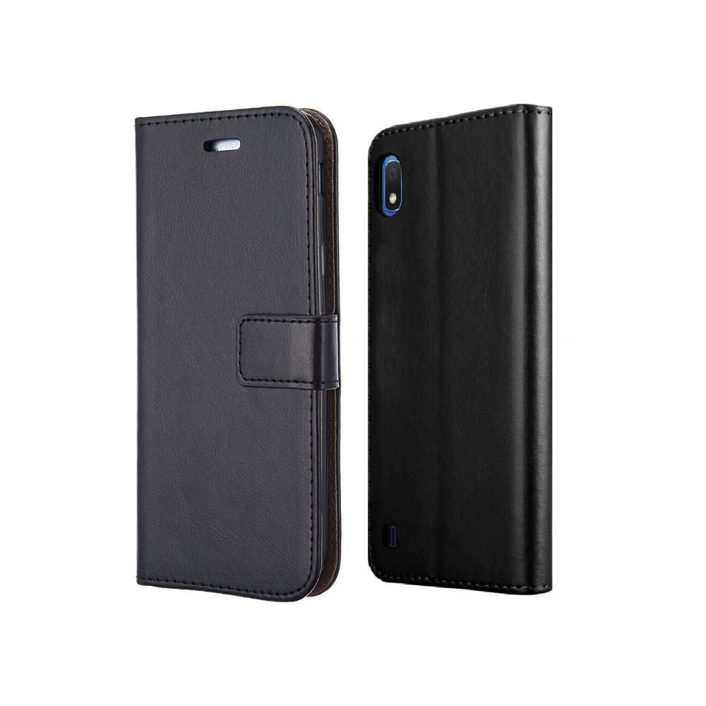 Étui portefeuille à rabat en cuir pour Samsung Galaxy A10s