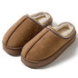 Chaussons d'intérieur bohèmes d'hiver en peluche avec conception antidérapante et chaude pour des pieds confortables