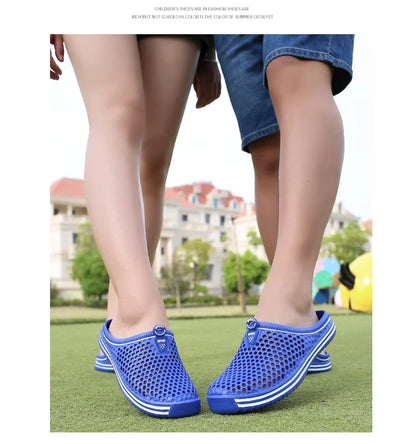 YRZL Mens Slippers Beach Shoes Unisex Hollow Outdoor Casual Men Beach Sandal Flip Flops Shoes Non-slip Size 36-45 Mens Slippers