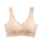 2024 Women Seamless Ice Silk Bra Removable Chest Pad Lifting Bralette Underwear No Steel Ring Breathable Push Up Yoga Vest Bras