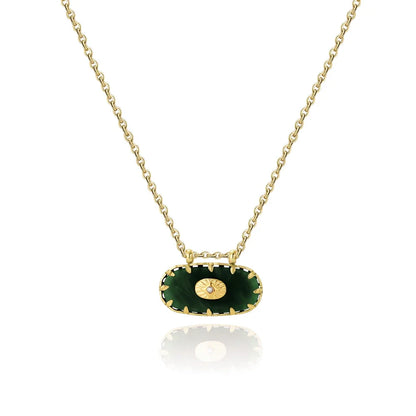 YACHAN 18K Gold Plated Stainless Steel Pendant Necklaces for Women Trendy Colorful Acrylic Charm Y2K Jewelry