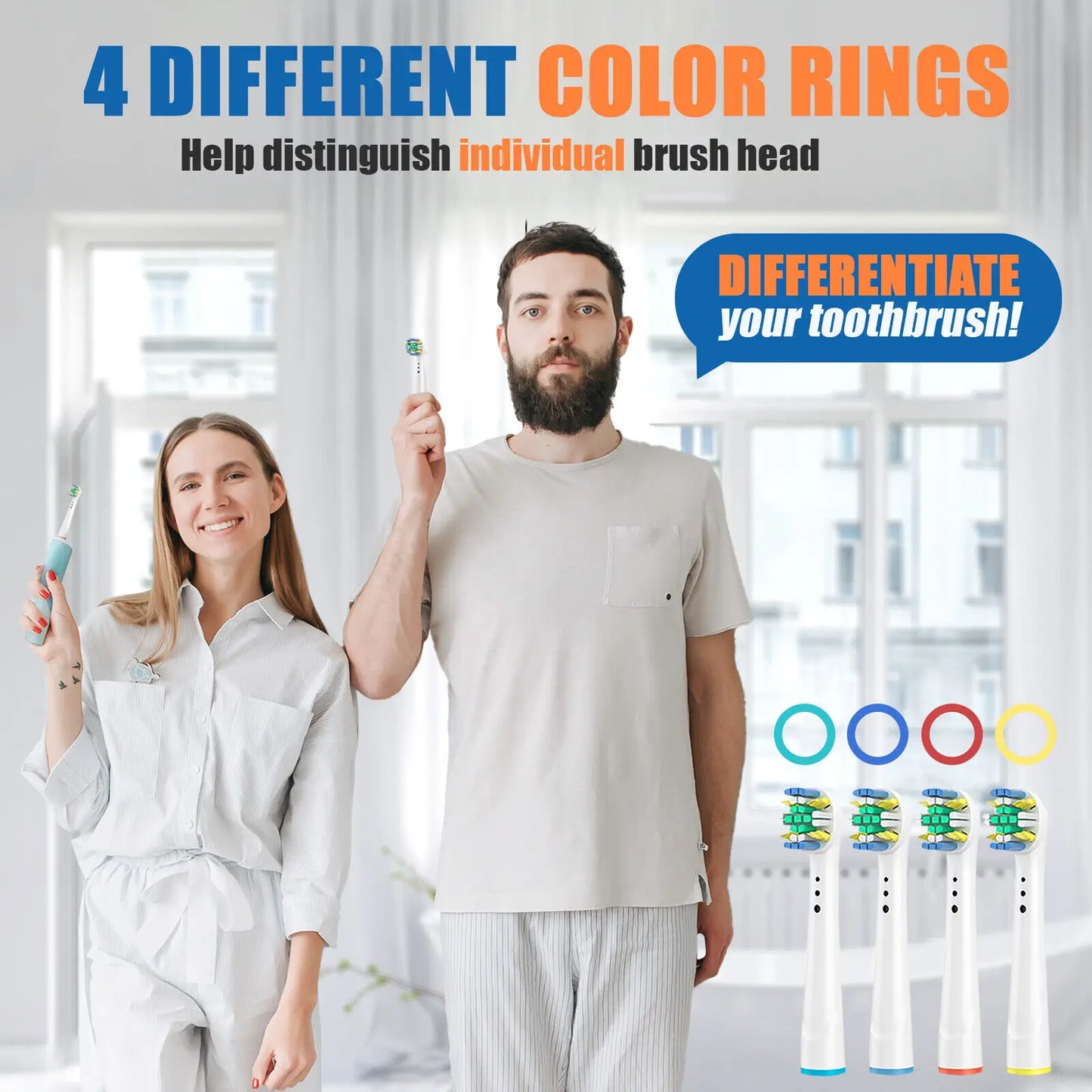 4/8PCS Replacement Brush Heads for Oral B Electric Toothbrushes Floss Cross Action 3D Pro White Precision Standard Daily Clean