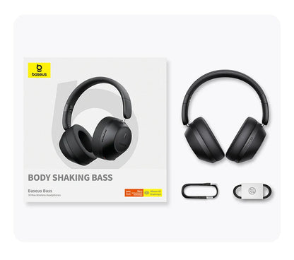 Casque Bluetooth sans fil Baseus Bass 30 Max – Bluetooth 5.3 – Écouteurs supra-auriculaires à diaphragme de 40 mm avec basses renforcées et latence ultra-faible – Autonomie 50h