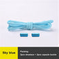 21 Colors No Tie Shoelaces Round Color Metal Lock Elastic Shoelace General For Children And Adults Sneakers Lazy Laces Unisex
