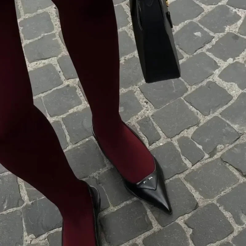 Collants Talenza pour femmes, bas fins, collants, leggings super élastiques grande taille, collants rouges sexy pour femmes, printemps automne hiver