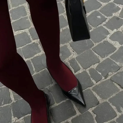 Collants Talenza pour femmes, bas fins, collants, leggings super élastiques grande taille, collants rouges sexy pour femmes, printemps automne hiver