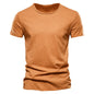 100% Cotton Men T-shirt Casual Soft Fitness Summer Thin T-shirts Men's Home Clothes O-Neck Short Sleeve Soild T Shirt for Men