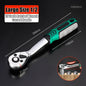 24/72 Tooth Quick Ratchet Wrench 1/2 1/4 3/8 3 Size Flying Wrenches Two-way Socket Wrench Repair Tools for for Vehicle Bicycle