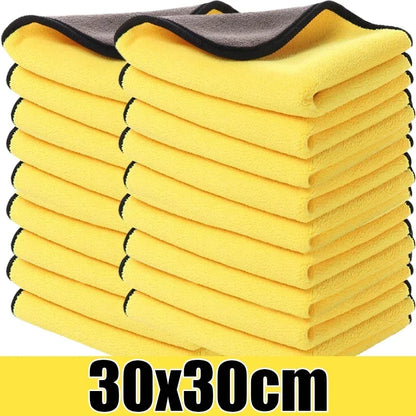 Chiffons en microfibre double face pour voiture, super absorbants, pour le lavage, le séchage, le nettoyage, les serviettes de détail automobile, les chiffons de nettoyage, outils