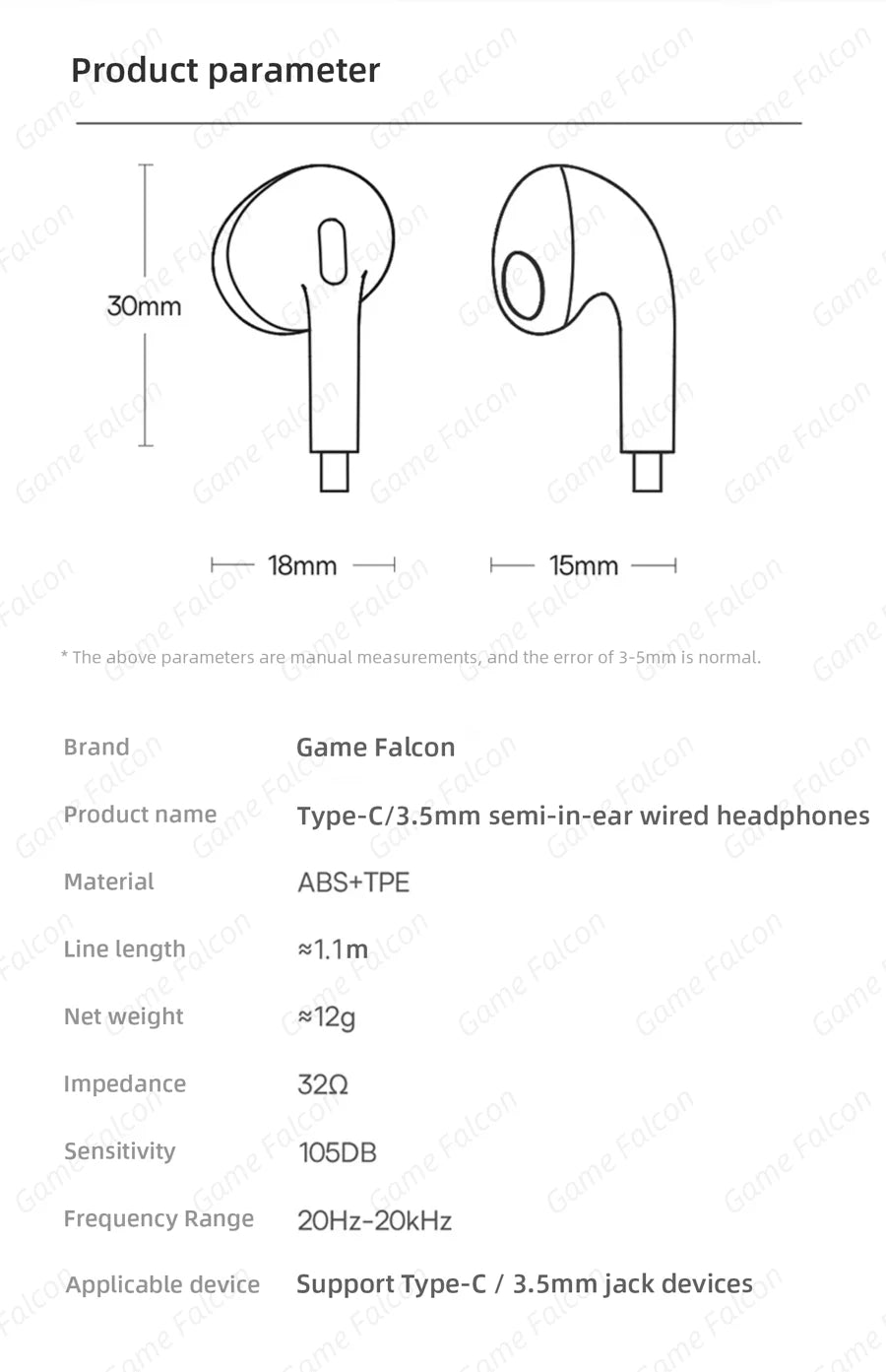 Type C Wired Earphones For Apple iPhone 15 Pro Max In-Ear With Microphone For Sumsung Onepuls Xiaomi Redmi Huawei USB C Earpbuds