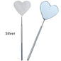 1pcs Heart Shape Eyelash Mirror Magnifying Long Handle Mirror For Checking False Eyelashes Extension Supplies Beauty Makeup Tool