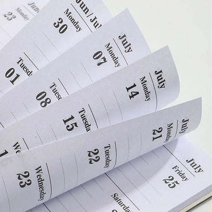 365-Day 2025 Portable A7 Pocket Planner Pu Cover Daily Weekly Schedule Notebook Calendar Journal School Office Supplies Agenda