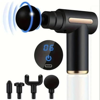Massage Gun Fascia Deep Muscle Relax Body Neck Massager Electric Fitness Equipment Noise Reduction Male Female