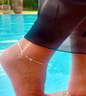 Zaari Luxe Silver Butterfly Anklet
