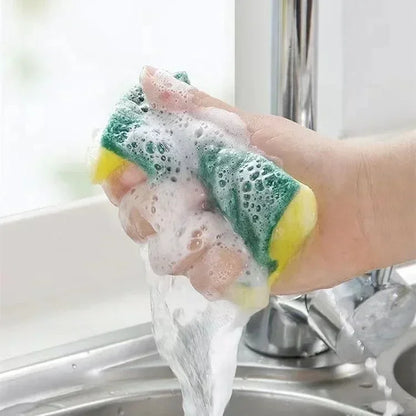 30/5pcs Magic Cleaning Sponges Double-sided Reusable Kitchen Sponge Wipes Pan Pot Dishwashing Scouring Pads Brush Clean Tools