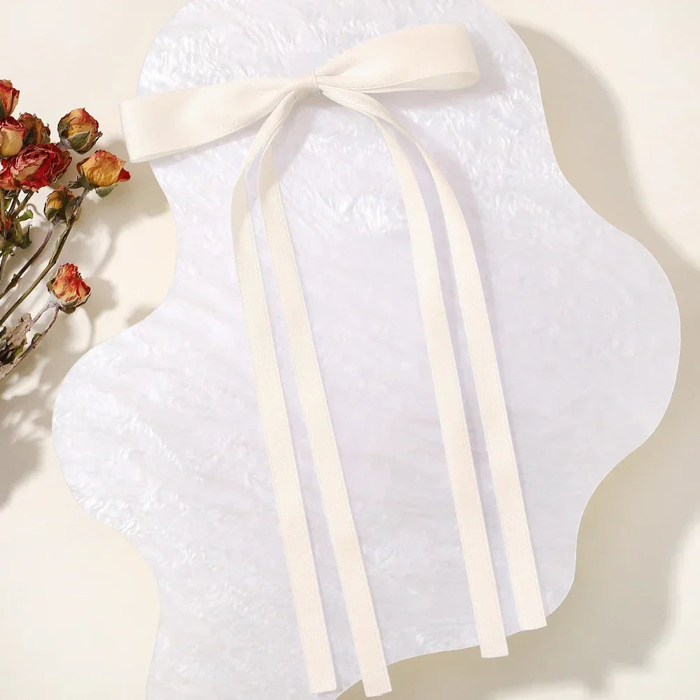 2pcs 2024 New Cute Ribbon Bow Headband Long Tassel Hair Clip Women's Hair Accessories Girls Party Headwear Side Clips Wholesale