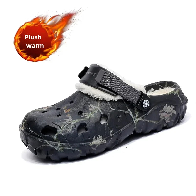YRZL Winter Colgs Slippers Men's Shoes Men Beach Working Garden Shoe Home Soft Plush Slippers Bedroom Fuzzy Shoes Indoor Outdoor