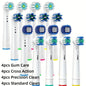 16/20PCS Brush Head nozzles for Oral B Electric Toothbrush Replacement Head Refill Sensitive Floss Cross Action for Oralb