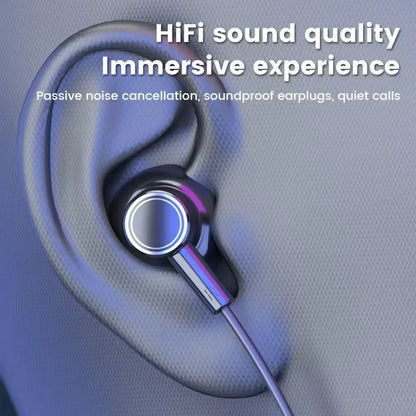 Wireless Earphones 5.3 Neckband Headphones Gaming LED Display Stereo Sports Headset Halter Waterproof Magnetic Earbuds