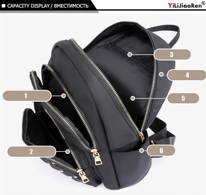 Sac à Dos Mode Femme, Sacs à Dos en Nylon de Haute Qualité, Grand Sac de Voyage pour Femmes, Grands Cartables pour Filles Adolescentes, Sac à Bandoulière