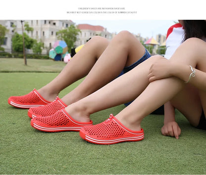 YRZL Mens Slippers Beach Shoes Unisex Hollow Outdoor Casual Men Beach Sandal Flip Flops Shoes Non-slip Size 36-45 Mens Slippers