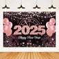 2025 Happy New Year Backdrops for Christmas Photography Decor Background Fireworks Celebrate Party Family Poster Photo Props