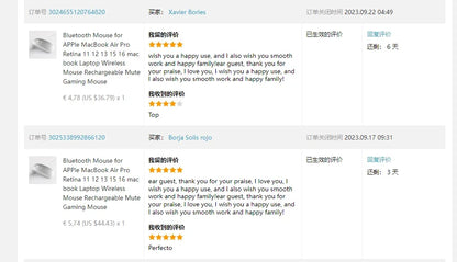 Bluetooth Mouse for APPle MacBook Air Pro Retina 11 12 13 15 16 mac book Laptop Wireless Mouse Rechargeable Mute Gaming Mouse