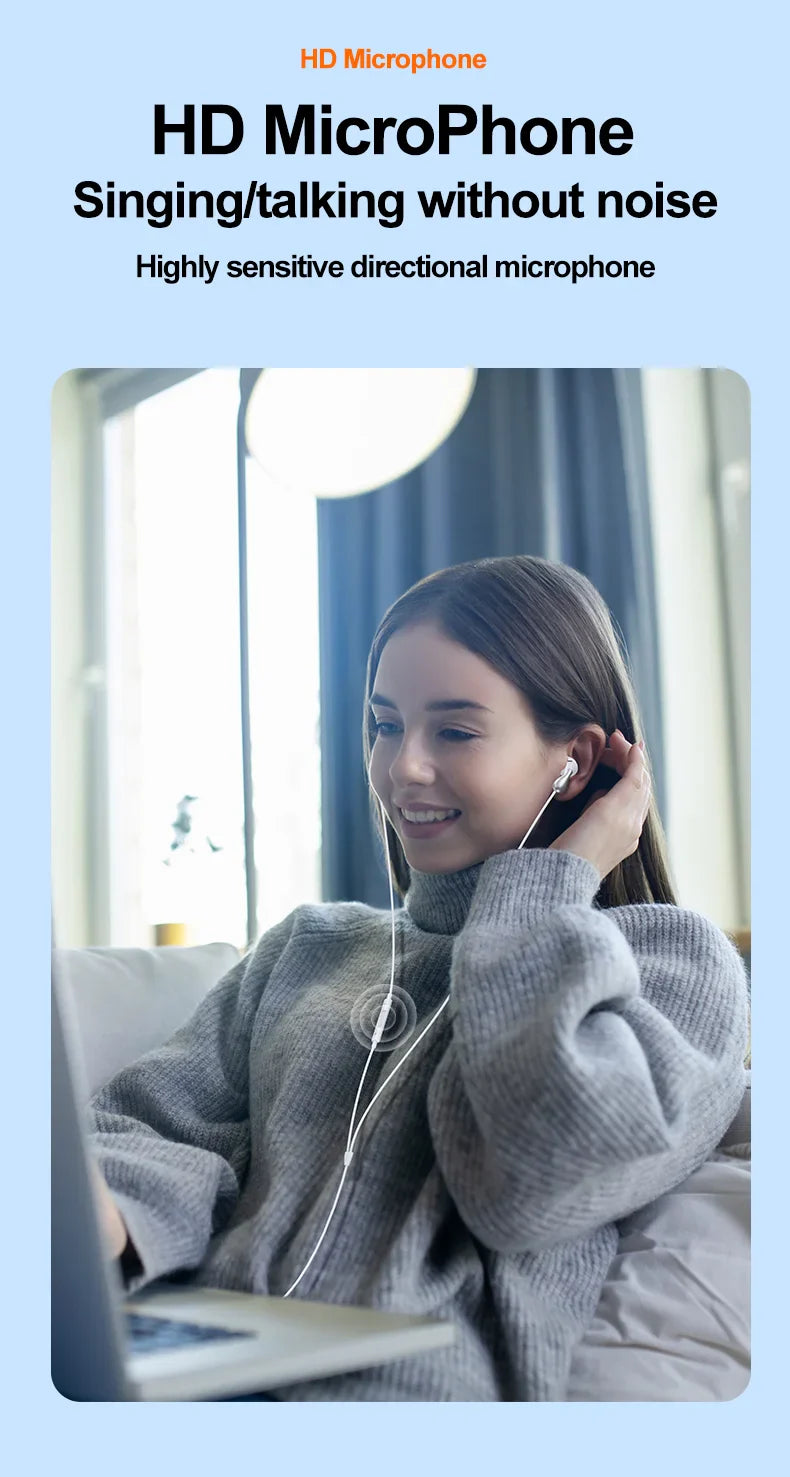 For Samsung Headphones HiFi Bass Stereo Volume Control With Mic Type C 3.5mm Eadphones For Galaxy S24 S23 S22 S21 Ultra Note 20