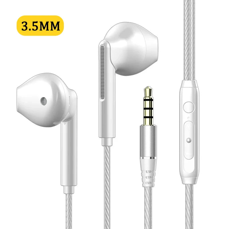 VAORLO 3.5mm/Type-C Wired Headphones Heavy Bass In Ear Earphone With Mic USB C Stereo Earbuds Gaming Headset For Samsung iPhone