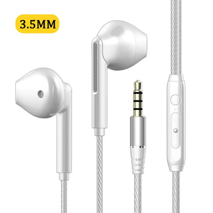 VAORLO 3.5mm/Type-C Wired Headphones Heavy Bass In Ear Earphone With Mic USB C Stereo Earbuds Gaming Headset For Samsung iPhone