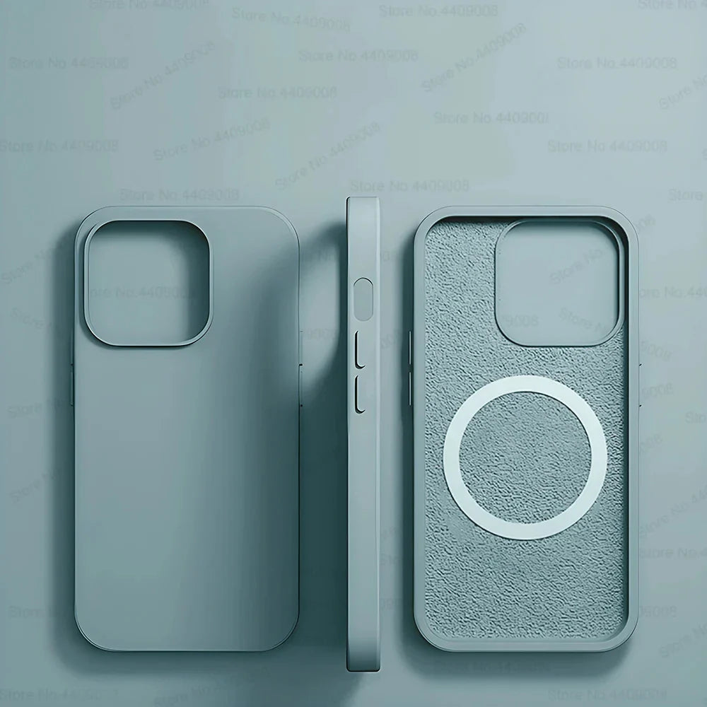 For Magsafe Original Magnetic Cases For iPhone 15 14 13 12 11 Pro Max Plus Wireless Charge Case Liquid Silicone Cover Accessory