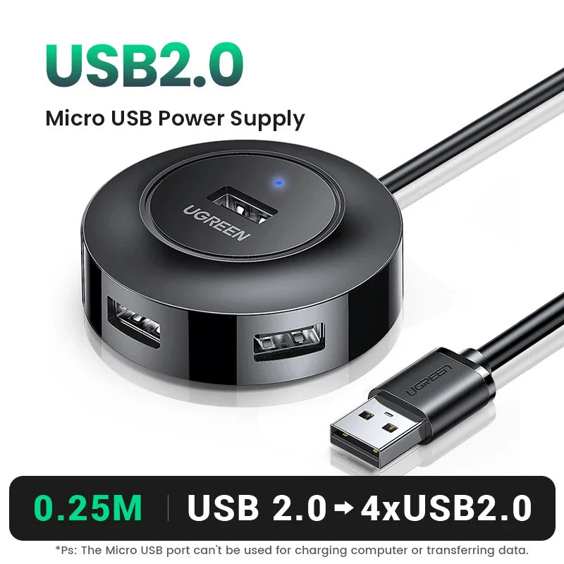 UGREEN USB C Hub 4 Ports USB Type C to USB 3.0 Hub Splitter Adapter for MacBook Pro iPad Pro Samsung Galaxy Note 10 S10 USB Hub