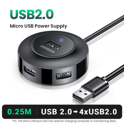 UGREEN USB C Hub 4 Ports USB Type C to USB 3.0 Hub Splitter Adapter for MacBook Pro iPad Pro Samsung Galaxy Note 10 S10 USB Hub