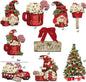 24Pcs Christmas Cute Dwarf Hanging Ornaments Xmas Wooden Gnome Pendant DIY Christmas Tree Craft Decoration for Home New Year