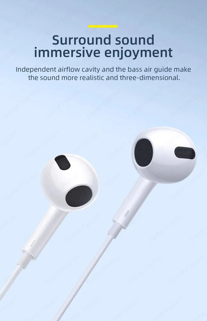 Type C Wired Earphones For Apple iPhone 15 Pro Max In-Ear With Microphone For Sumsung Onepuls Xiaomi Redmi Huawei USB C Earpbuds