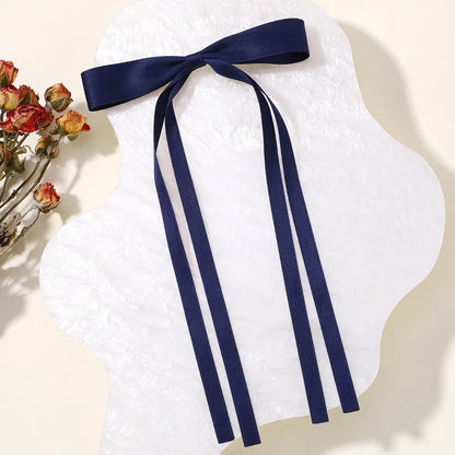 2pcs 2024 New Cute Ribbon Bow Headband Long Tassel Hair Clip Women's Hair Accessories Girls Party Headwear Side Clips Wholesale