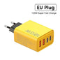 Quick Charge 3.0 Fast Charger Muti Total 120W 4 Port USB Type C PD Mobile Phone Wall Adapter for iPhone 16 Samsung S24 Xiaomi 15