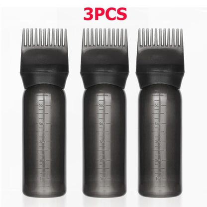3pcs180ml Hair Oil Applicator Bottle Repeatable Filling Bottle Oil Applicator Bottle for Hair Professional Hairdressing Tools