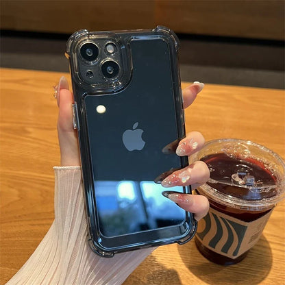 Étui antichoc transparent de luxe pour iPhone 15 14 13 12 11 Pro Max X Xs XR Max 7 8 Plus Coque pare-chocs
