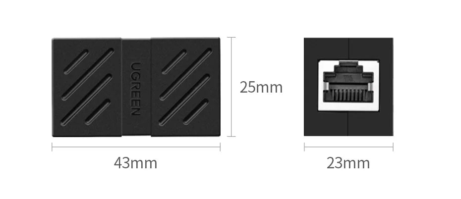 UGREEN Connecteur RJ45 Rallonge Réseau Ethernet pour Câble Ethernet Cat7 Cat6 Cat5e Adaptateur Gigabit Femelle à Femelle
