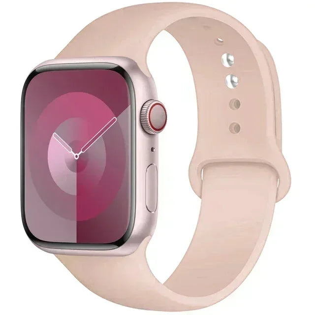 Silicone Band For Apple Watch strap 44mm 45mm 40mm 41mm 42-38mm 45 mm sport bracelet iwatch series 8 7 6 5 4 3 SE 9 Ultra 2 49mm